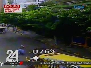 24 Oras: Exclusive: Kabi-kabilang banggaan ng mga sasakyan, na-huli cam