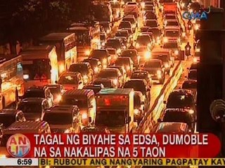 UB: Tagal ng biyahe sa EDSA, dumoble na sa nakalipas na 5 taon