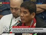 24 Oras: Ronnie Dayan, nakauwi na sa Pangasinan matapos palayain ng Senado