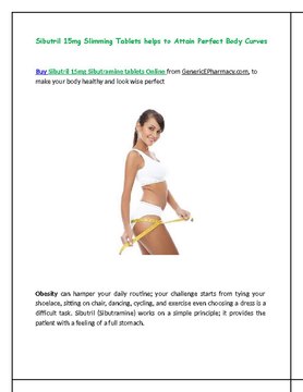 Buy Sibutril 15mg Online without Prescription from GenericEPharmacy