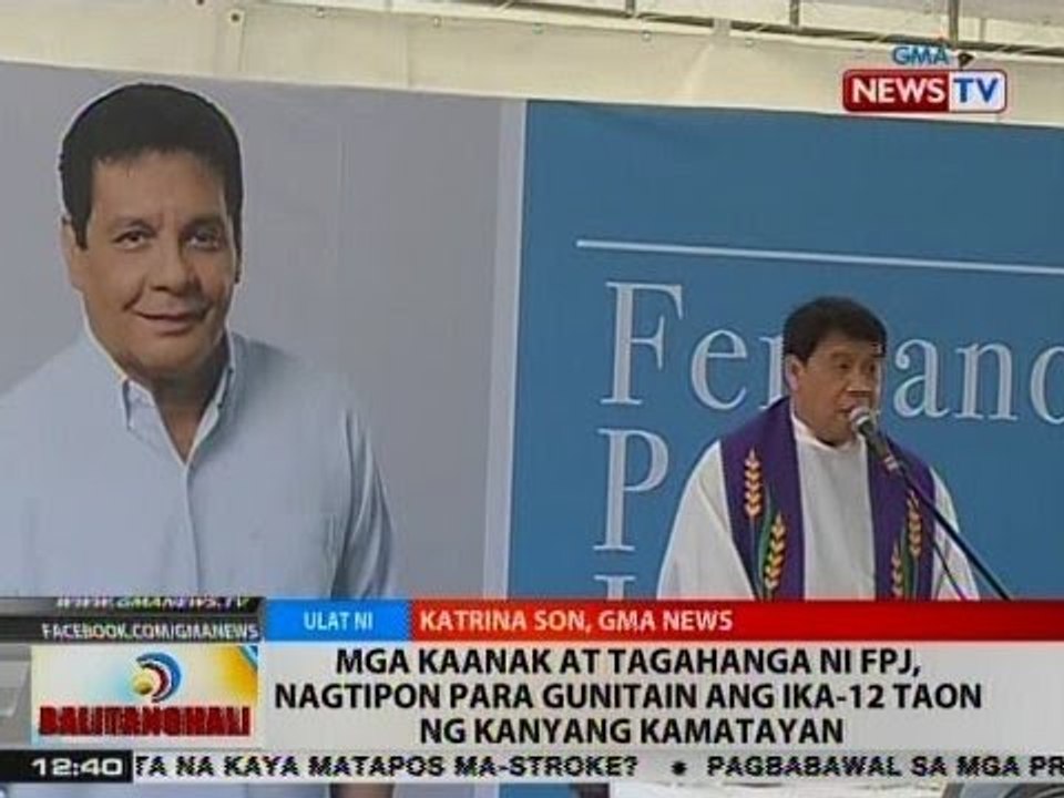 BT: Mga kaanak at tagahanga ni FPJ, nagtipon para gunitain ang ika-12 taon ng kanyang kamatayan