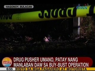 UB: Drug pusher umano, patay nang manlaban daw sa buy-bust operation sa Hagonoy, Bulacan