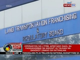SONA: Operasyon ng LTFRB, apektado dahil sa pagkakasibak sa mahigit 40 tauhan