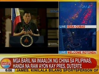 UB: Mga baril na iniaalok ng China sa PHL, handa na araw ayon kay Pres. Duterte