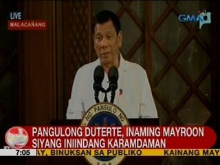 Download Video: UB: Pangulong Duterte, inaming mayroon isyang iniindang karamdaman