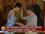 UB: Miss Universe Pia Wurtzbach, nag-courtesy call kay Archbishop Cardinal Tagle