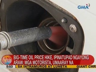 UB: Big-time oil price hike, ipinatupad ngayong araw