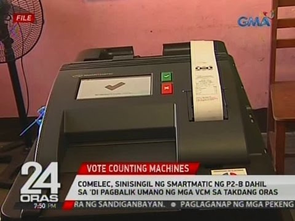 Comelec, sinisingil ng Smartmatic ng P2-B dahil sa 'di pagbalik umano ng mga VCM sa takdang oras