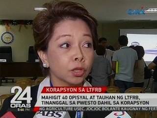 24 Oras: Mahigit 40 opisyal at tauhan ng LTFRB, tinanggal sa pwesto dahil sa korapsyon