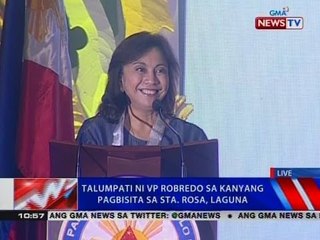 NewsTVLive: Talumpati ni VP Robredo sa kanyang pagbisita sa Sta. Rosa, Laguna