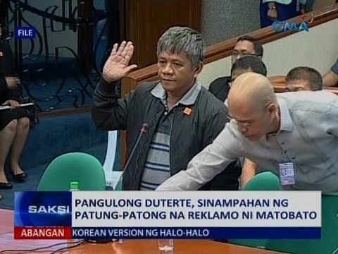 Saksi: Pangulong Duterte, sinampahan ng patung- patong na reklamo ni Matobato