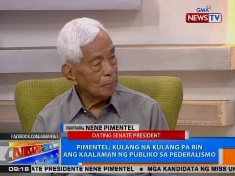 NTG: Pimentel: Kulang na kulang pa rin ang kaalaman ng publiko sa Pederalismo
