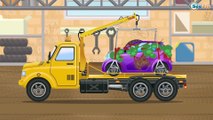 The Red Bulldozer and Big Truck in the City - Chi Chi Puh - Cars & Trucks for Kids