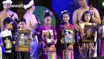 Thai people gather to remember late King Bhumibol on Christmas day