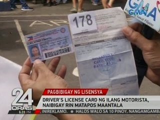 Driver's license card ng ilang motorista, naibigay rin matapos maantala