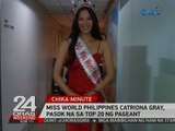 Miss World Philippines Catriona Gray, pasok na sa Top 20 ng pageant