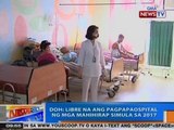 NTG: DOH: Libre na ang pagpapaospital ng mga mahihirap simula sa 2017