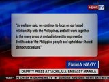 NTVL: US Embassy, iginiit na ipagpapatuloy pa rin nila ang malawak na relasyon nito sa Pilipinas