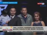 Pres. Duterte, naniniwalang posibleng maging   pangulo si Sen. Manny Pacquiao