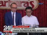 2 opisyal ng immigration, sinibak sa pwesto ni Pres. Duterte