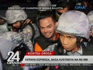 Kerwin Espinosa, nasa kustodiya na ng NBI