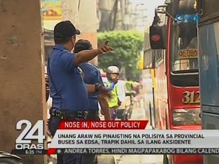 Unang araw ng pinaigting na polisiya sa provincial buses sa EDSA, trapik dahil sa ilang aksidente