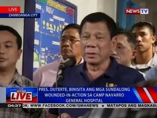 Pres. Duterte, binisita ang mga sundalong wounded-in-action sa Camp Navarro General Hospital