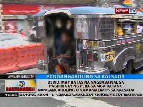 DSWD: May batas na nagbabawal sa pagbibigay ng pera sa mga batang namamalimos sa kalsada