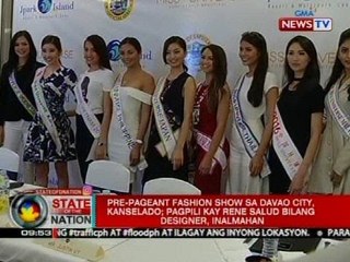 Pre-pageant fashion show sa Davao City, kanselado; Pagpili kay Rene Salud bilang designer, inalmahan