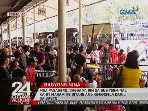 Mga pasahero, dagsa pa rin sa bus terminal kahit maraming biyahe ang kinansela dahil sa bagyo