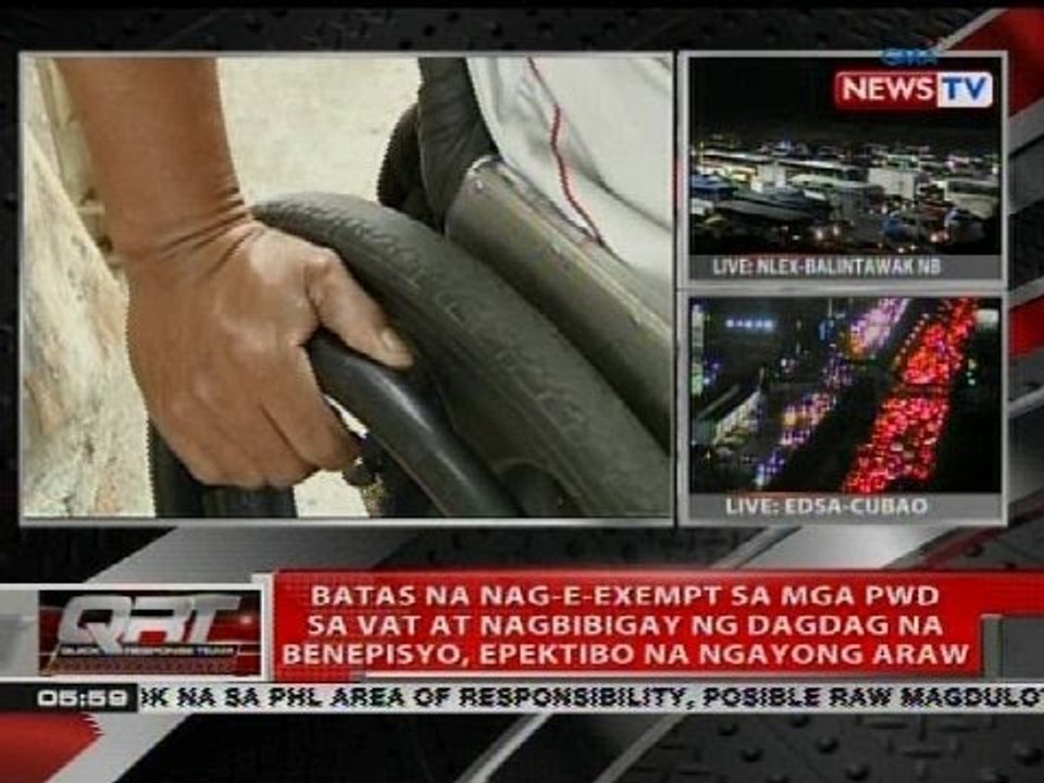 Batas na nag-e-exempt sa mga PWD sa VAT at nagbibigay ng dagdag na benepisyo, epektibo na