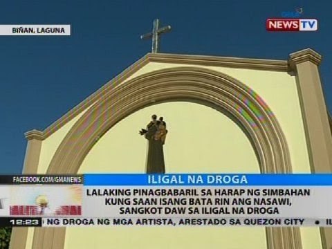 Lalaking pinagbabaril sa harap ng simbahan, sangkot daw sa iligal na droga