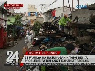 24 Oras: 53 pamilya na nasunugan nitong Dec. 5, problema pa rin ang tirahan at pagkain