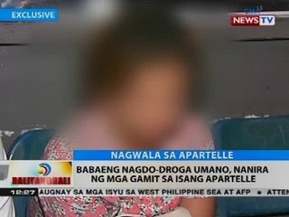 Babaeng nagdo-droga umano, nanira ng mga gamit sa isang apartelle