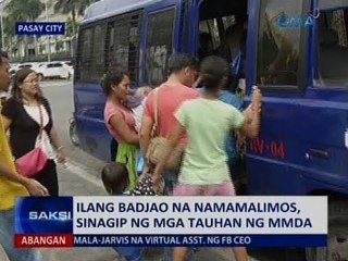 Saksi: Ilang Badjao na namamalimos, sinagip ng mga tauhan ng MMDA