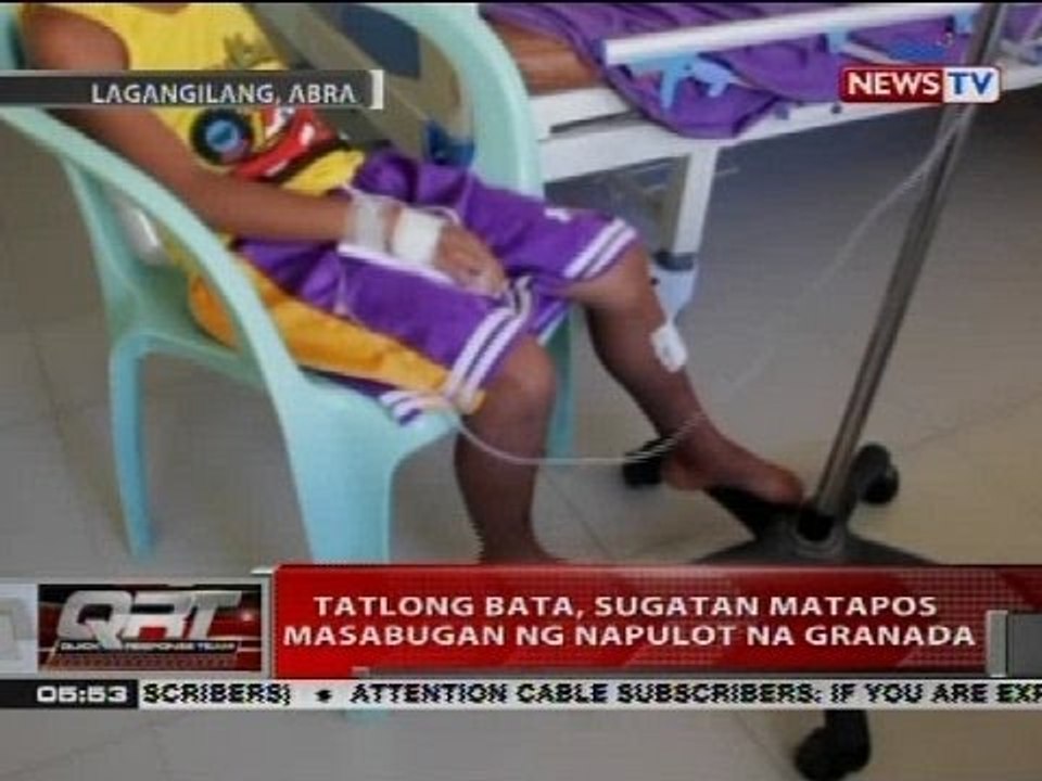 QRT: Tatlong bata, sugatan matapos masabugan ng napulot na granada