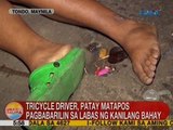 UB: Tricycle driver, patay matapos pagbabarilin sa labas ng kanilang bahay sa Tondo