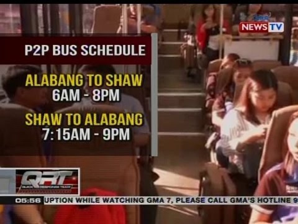 QRT: Bagong ruta ng P2P bus system mula Alabang papuntang Shaw Boulevard at pabalik, binuksan na
