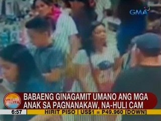 Babaeng ginagamit umano ang mga anak sa pagnanakaw, na-huli cam