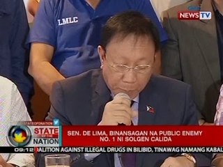 Sen. De Lima, binansagan na public enemy no. 1 ni SolGen Calida
