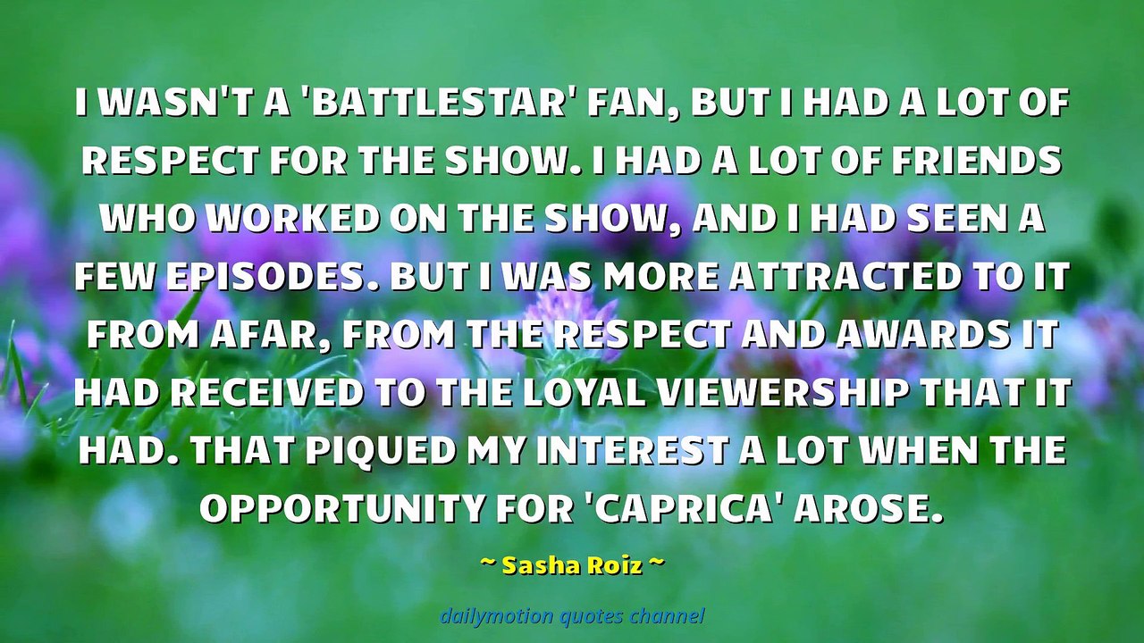 Sasha Roiz Quotes