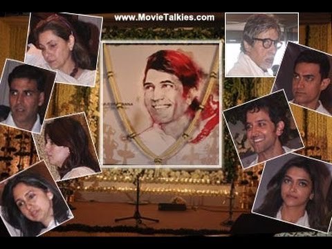Amitabh Bachchan, Hrithik Roshan, Akshay Kumar, Aamir Khan And Other At Rajesh Khanna's Prayer Meet