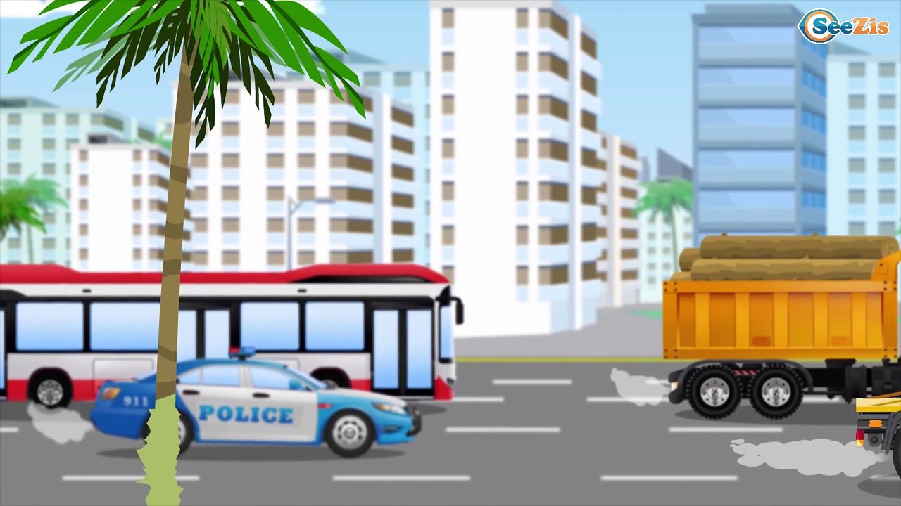 The Red Bulldozer and Big Truck in the City - Monster Truck TV - Cars & Trucks for Kids