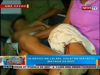 BP: 14-anyos na lalaki, sugatan matapos mataga sa riot