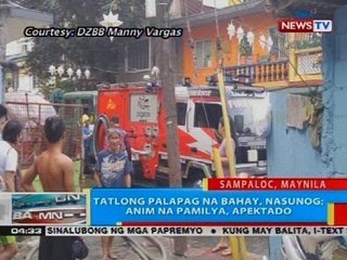 BP: Tatlong palapag na bahay, nasunog; anim na pamilya, apektado