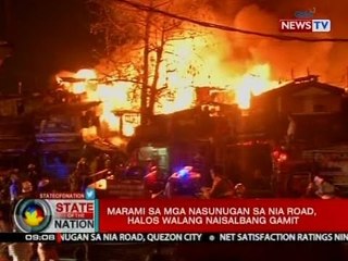 SONA: Matandang babae, patay sa sunog sa NIA Road; 3 sugatan