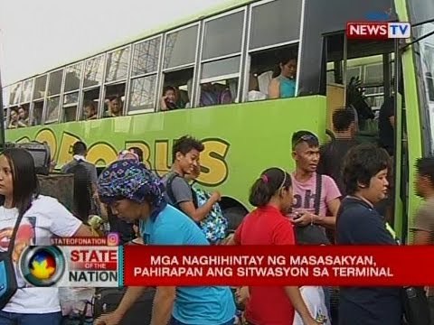SONA: Mga bus, madalang ang pagdating kaya maraming pasahero, tiis-tiis sa pag-aabang