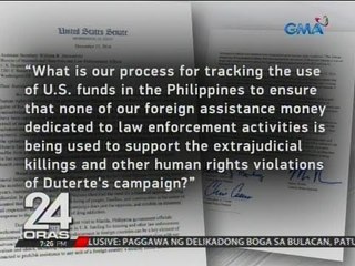 24 Oras: Tulong ng Amerika sa Pilipinas, ipinasusuri ng tatlong U.S. senator