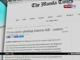 SONA: US Embassy, itinanggi ang diumano'y detalyadong plano para patalsikin si Pres. Duterte