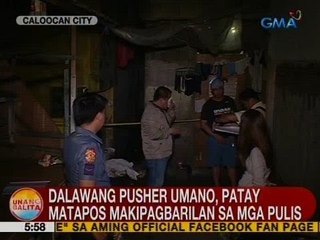 UB: 2 pusher umano, patay matapos makipagbarilan sa mga pulis sa Caloocan